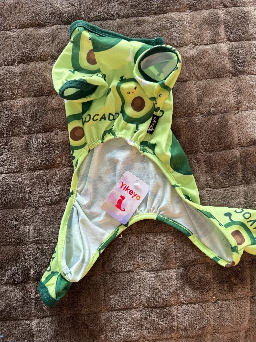 Avocado-Print Dog Pajama - Green